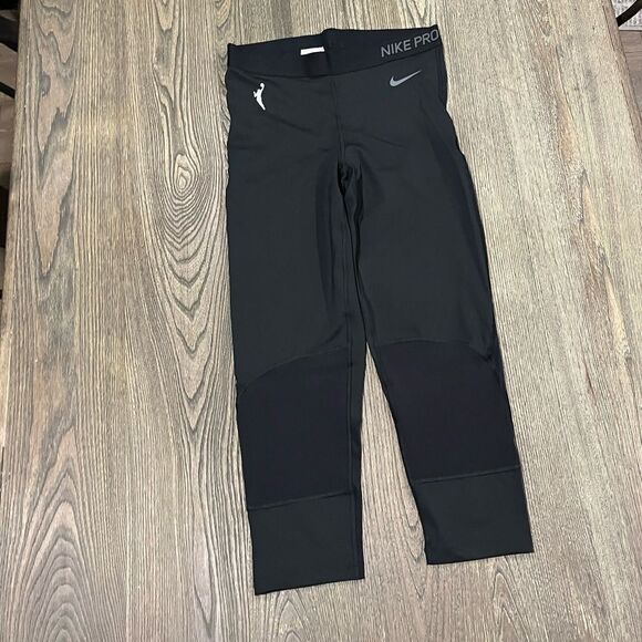 Nike Pro Dri-Fit WNBA Womens Official Issued Compression Tights Black Size L - Picture 1 of 7